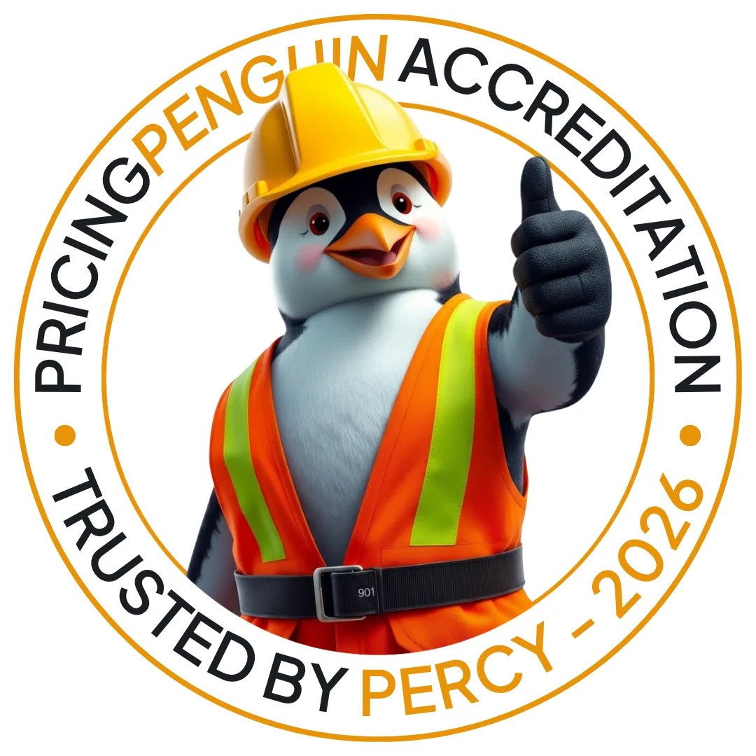Trusted by Percy — Pricing Penguin Accreditation badge